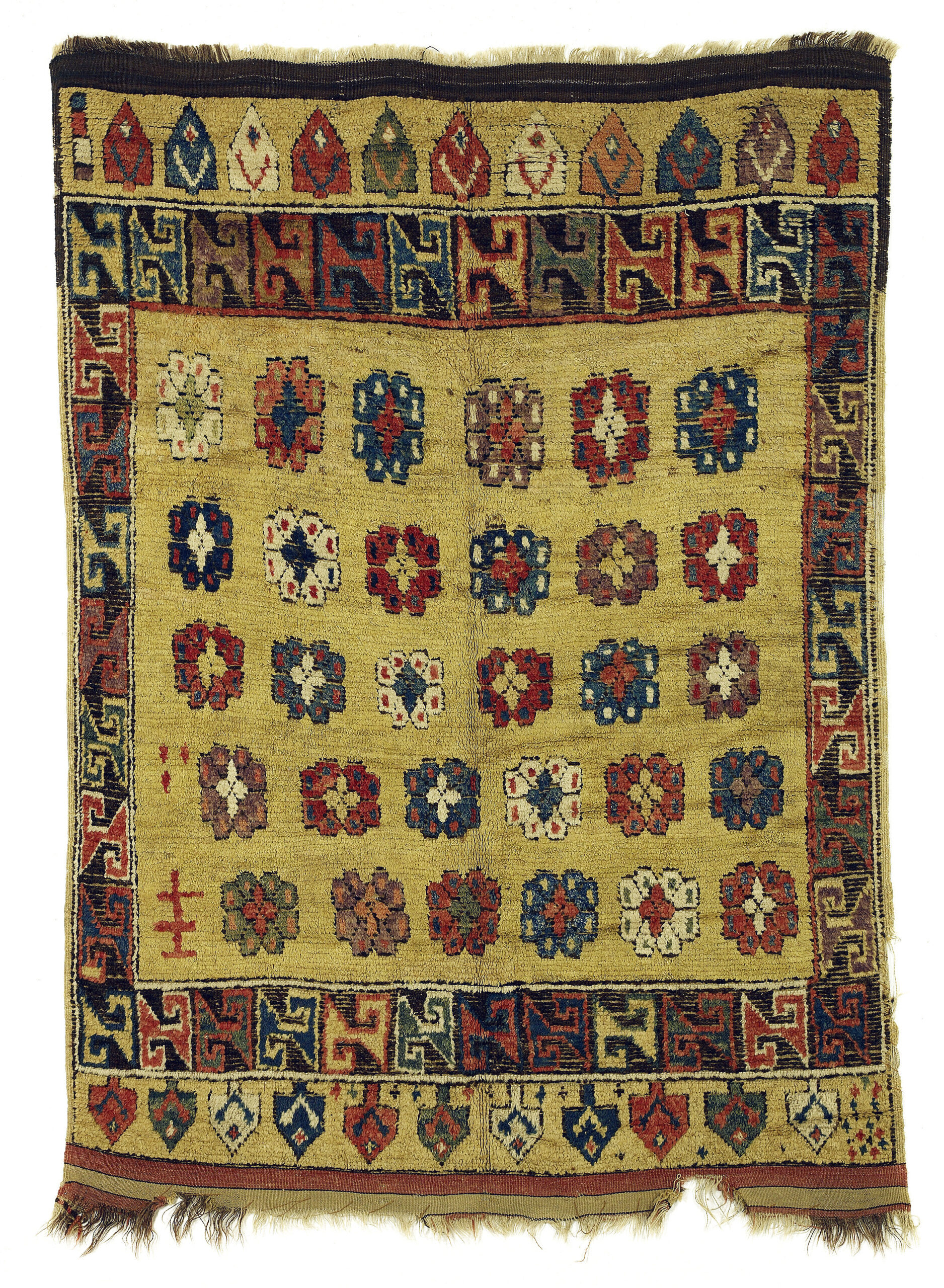 18th century yellow ground rug from Cappadocia, Central Turkey