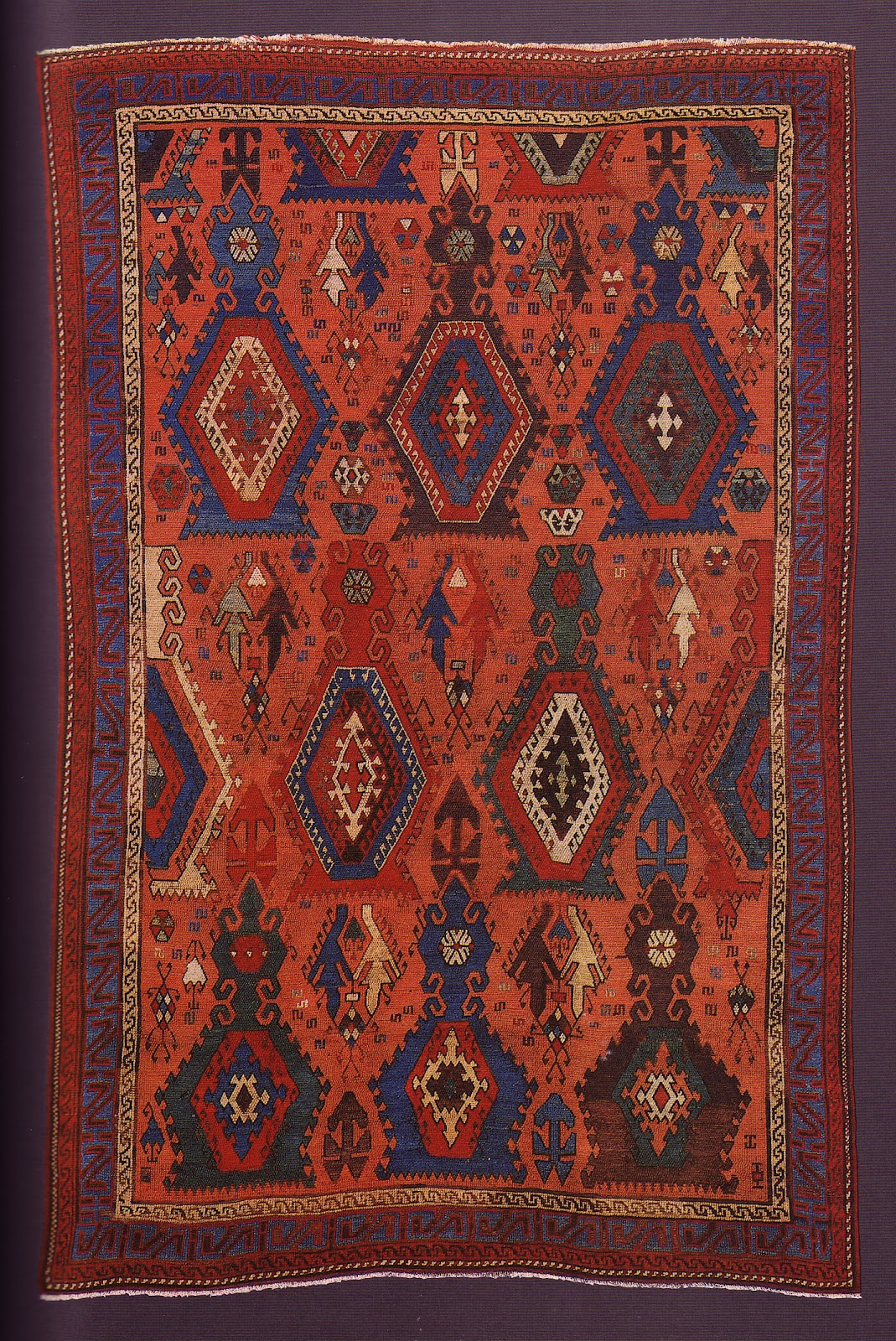 A special carpet of early 17th century, with saturated workshop dyes from Sarkisla, Eastern Turkey