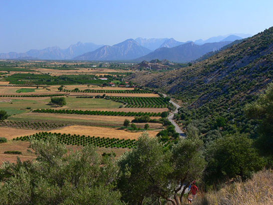 Vast plains between the first and second elevation levels of Taurus Mountains