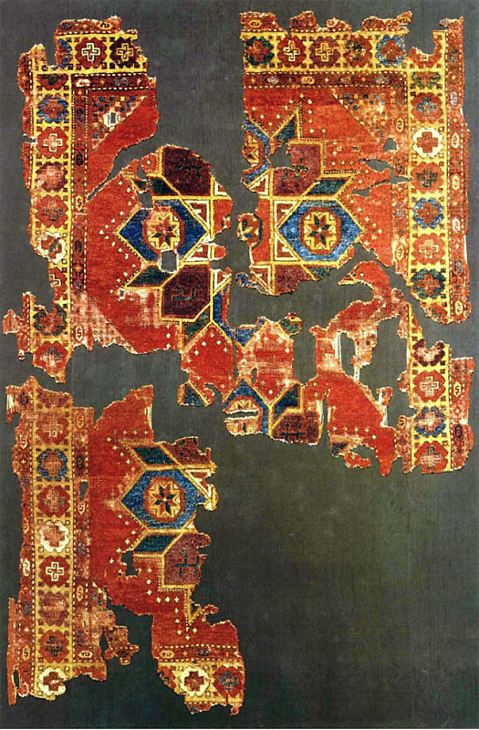 16th-17th century Central Anatolian carpet with "Crivelli type of pattern" and having a turkmen effect