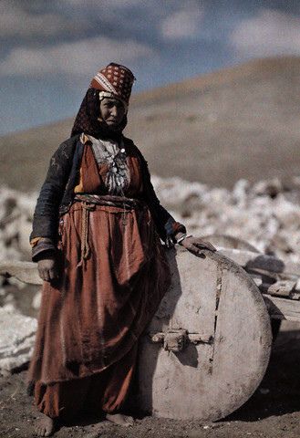 An Anatolian Turkmen lady from Pehlivanlı tribe, Haymana Plateau, Ankara, Central Turkey1909.