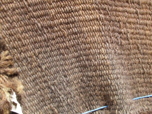 Goat hair tent fabric made with warp faced weaving method