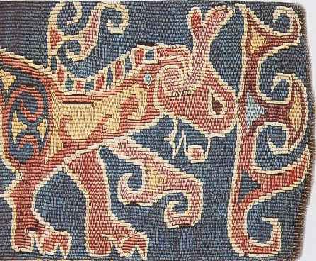 Scythian rug, 7th century, Northern Iran