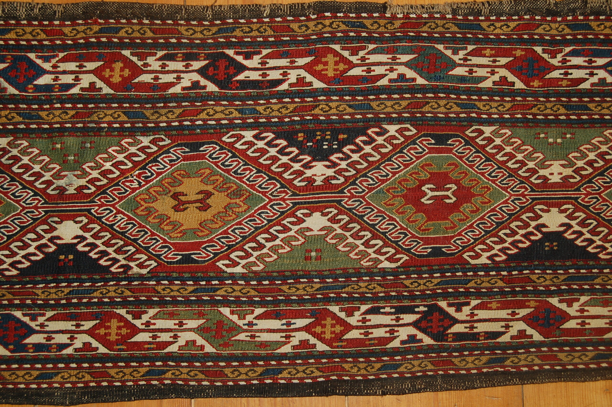 Mafraj (bedding storage sack) panel, sumac technique, Qarabag, mid 19th century