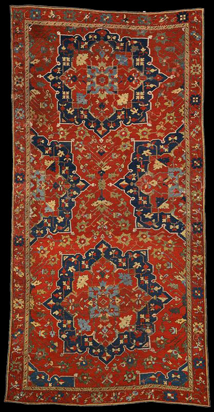 Ushak carpet, 16th century, having the pattern and the weaving from local workshops