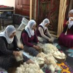 Women comb the wool Artvin, North-Eastern Turkey