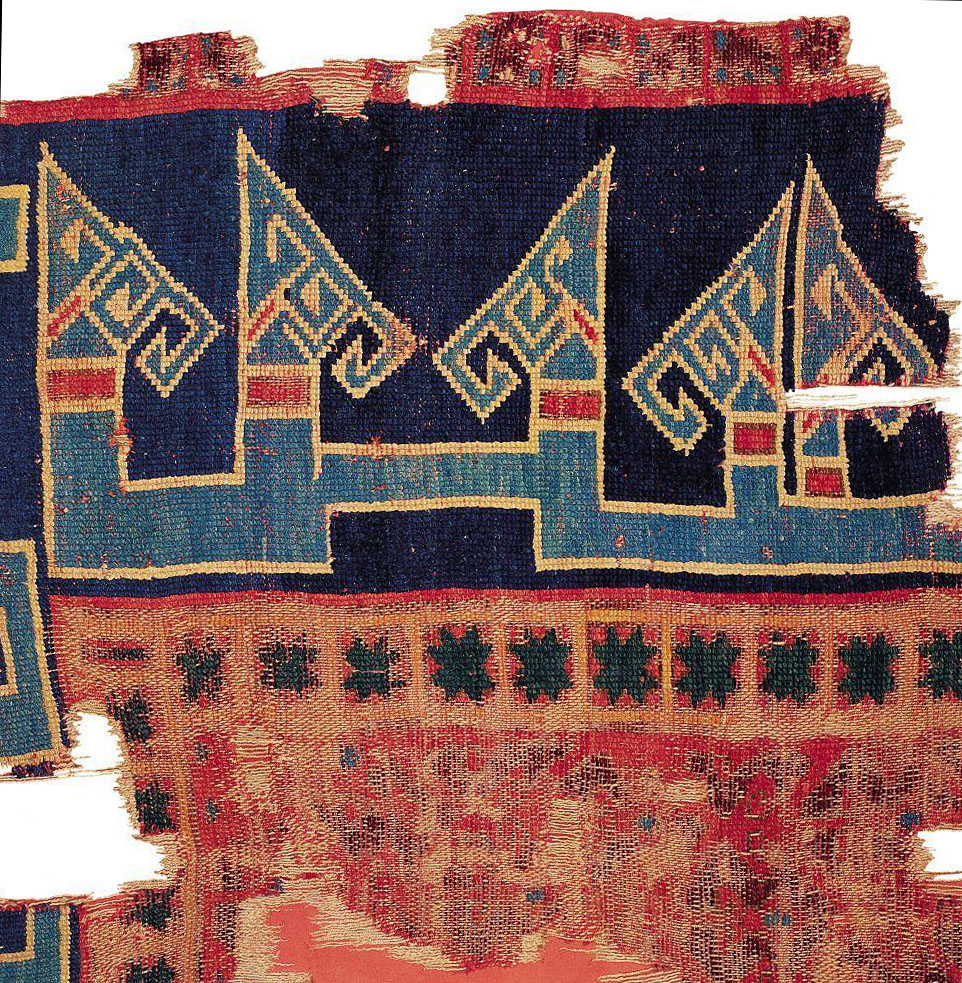 Seljuk carpet detail photo, 14th century, Turkish and Islamic Arts Museum