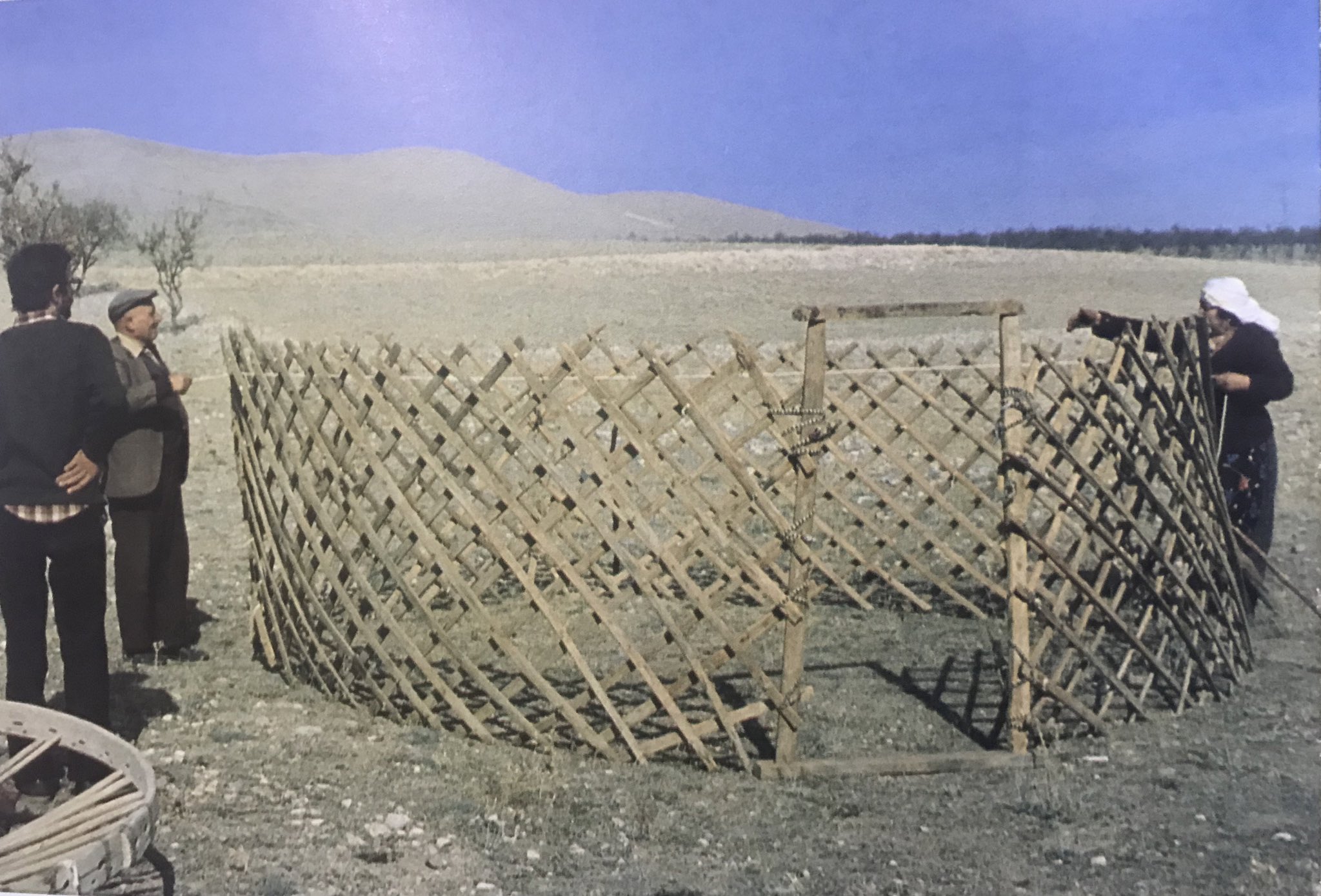 Derim, united to form the wall of the Anatolian Turkmen Tent, Bayat Tribe, Emirdag pasture, Afyon, West-Central Turkey, 1980s