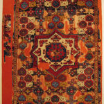 Turkish pie carpet fragment from Konya area, 17th Century, Cental Turkey, Turkish and Islamic Arts Museum